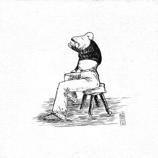 Tedio - tinta sobre tela - 14 x 14 cm